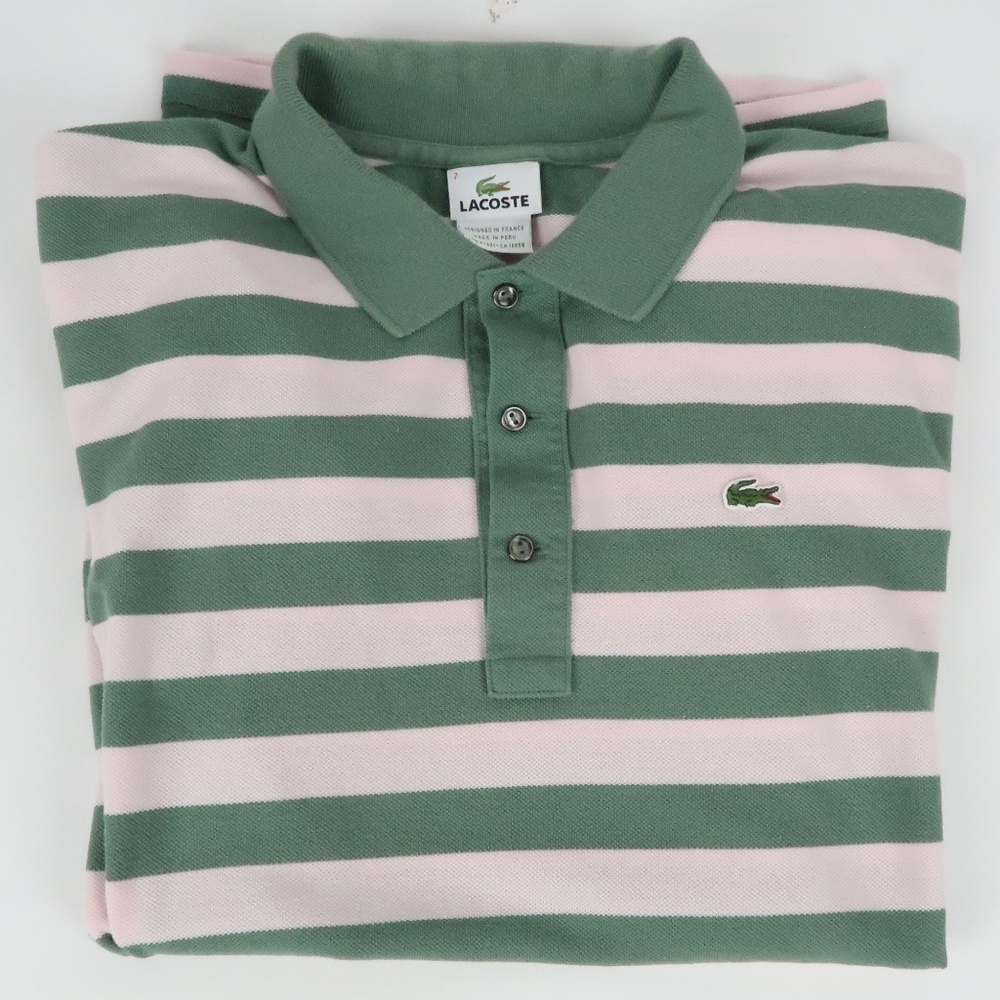 Lacoste Polo Shirt Mens XL Croc Logo Size 7